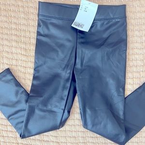 NWT H&M pleather leggings, size 2-3